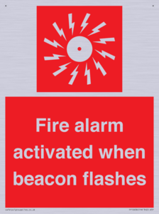 Fire alarm activated when beacon flashes